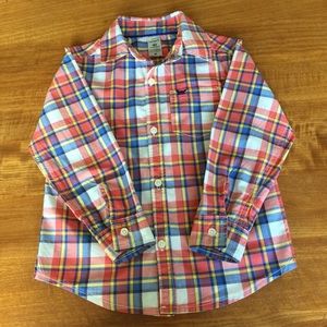 Carter’s Plaid Button Front Shirt (4T)